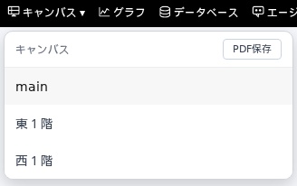 キャンバス切替えメニュー